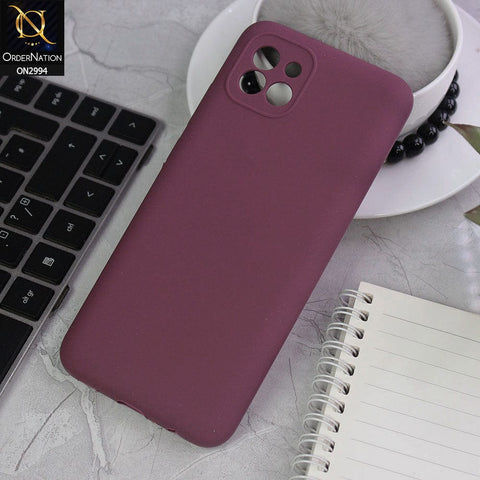 Samsung Galaxy A03 Cover - Plum - New Stylish Soft Candy Colors Case With (Extra Camera Hole)
