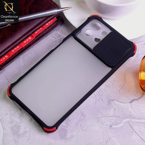 Xiaomi Mi 11 Lite Cover - Black - Shockproof Bumper Color Border Semi Transparent Camera Slide Protection Case