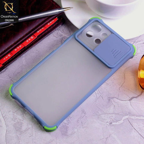Xiaomi Mi 11 Lite Cover - Gray - Shockproof Bumper Color Border Semi Transparent Camera Slide Protection Case