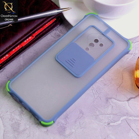 Vivo S1 Pro Cover - Gray - Shockproof Bumper Color Border Semi Transparent Camera Slide Protection Case