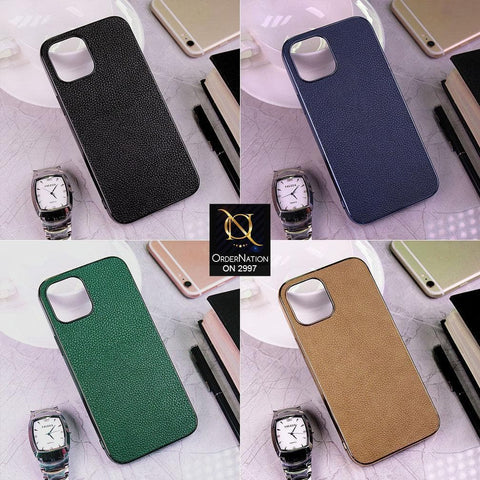 iPhone 11 Pro Max Cover - Brown - TPU Bumper Premium Leather Case