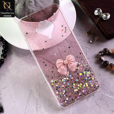 Vivo S1 Pro Cover - Pink - Bling Glitter Shinny Star Soft Case With Bow - Glitter Does Not Move