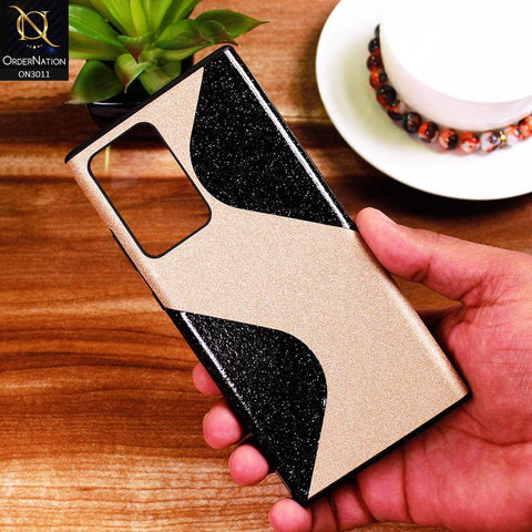 Samsung Galaxy Note 20 Ultra Cover - Black - New Glossy Glitter Wavy Style Soft TPU Case