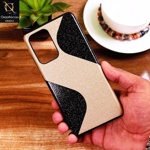 Samsung Galaxy A52 Cover - Black - New Glossy Glitter Wavy Style Soft TPU Case