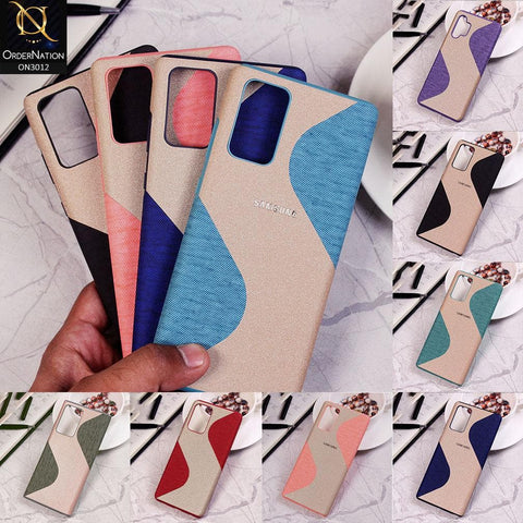 Samsung Galaxy A12 Cover - Gray - New Fabric Texture Wavy Style Soft TPU Case
