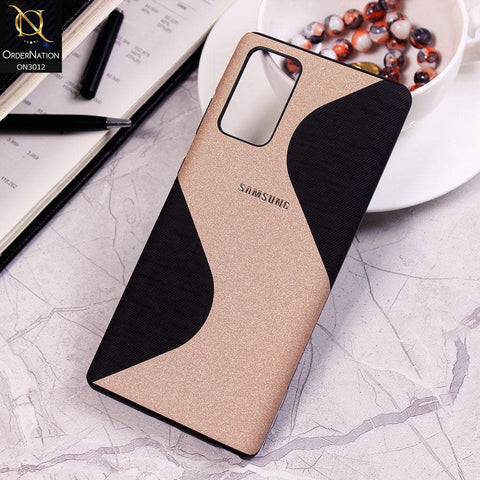 Samsung Galaxy Note 20 Cover - Black - New Fabric Texture Wavy Style Soft TPU Case