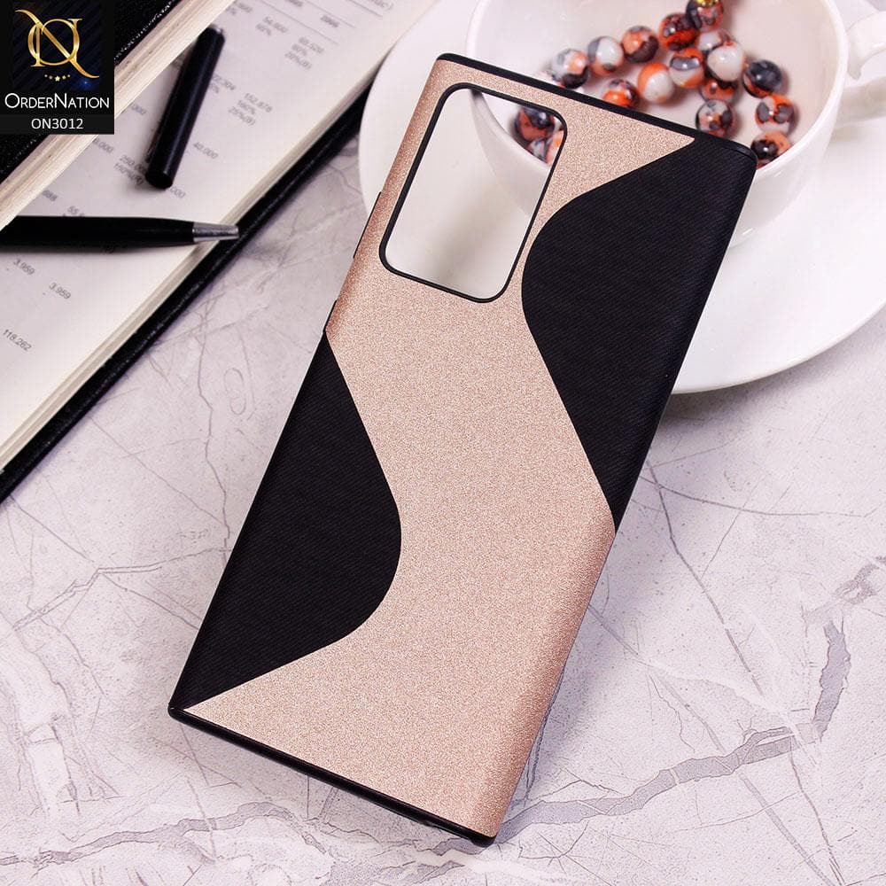 Samsung Galaxy Note 20 Ultra Cover - Black - New Fabric Texture Wavy Style Soft TPU Case