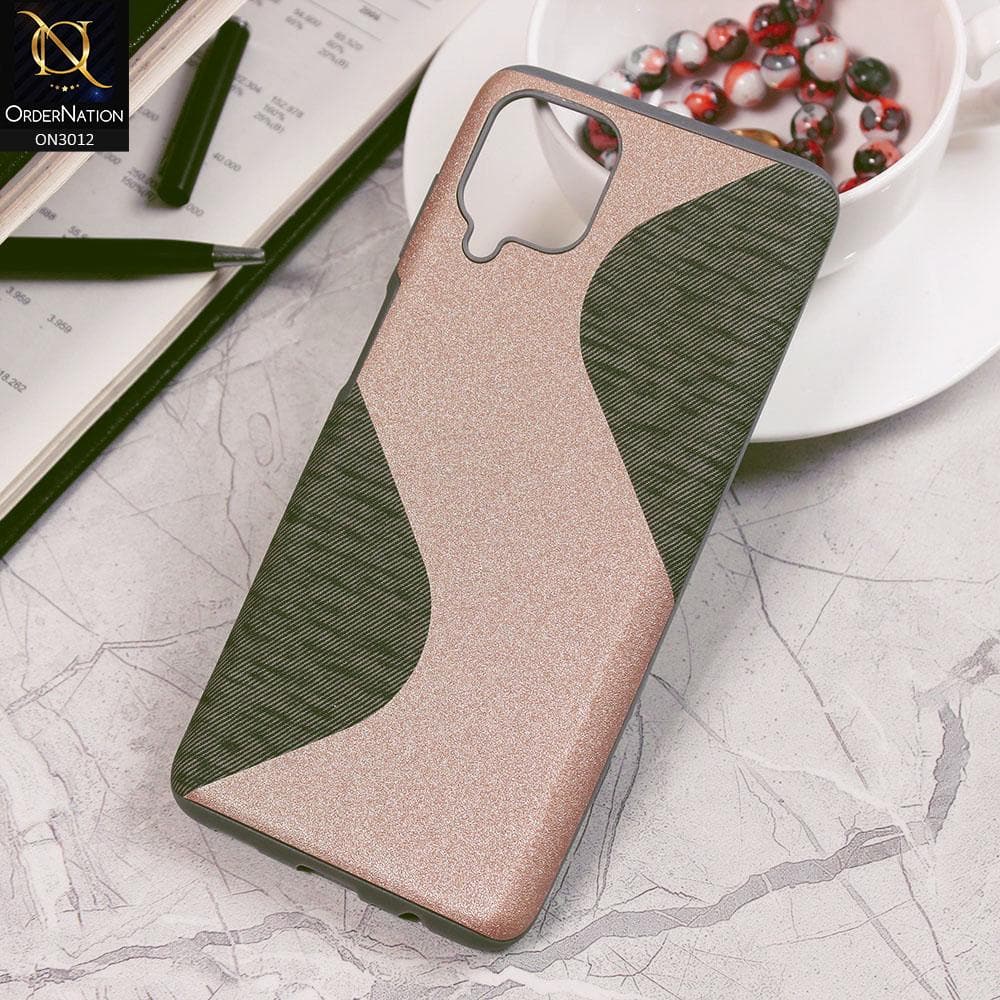 Samsung Galaxy A12 Cover - Gray - New Fabric Texture Wavy Style Soft TPU Case