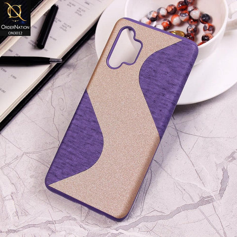 Samsung Galaxy A32 4G Cover - Purple - New Fabric Texture Wavy Style Soft TPU Case