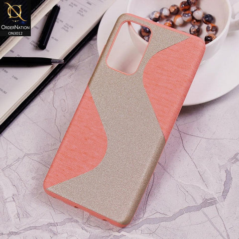 Samsung Galaxy A72 Cover - Pink - New Fabric Texture Wavy Style Soft TPU Case