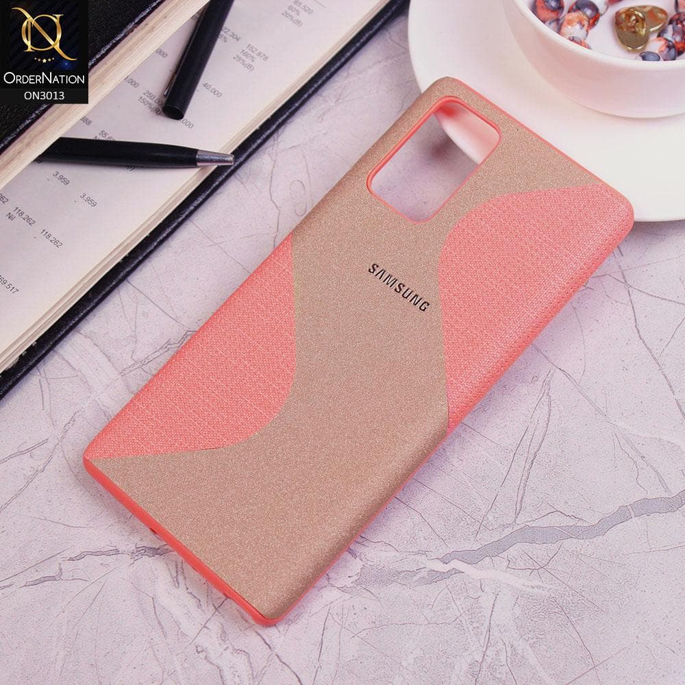 Samsung Galaxy Note 20 Cover - Pink - New Smart Grid Doted Wavy Style Soft TPU Case