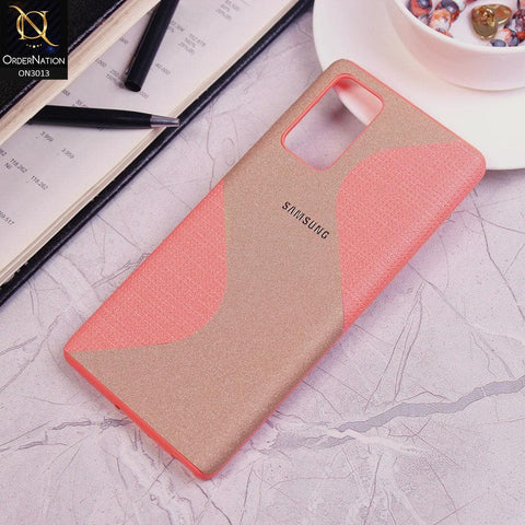 Samsung Galaxy Note 20 Cover - Pink - New Smart Grid Doted Wavy Style Soft TPU Case
