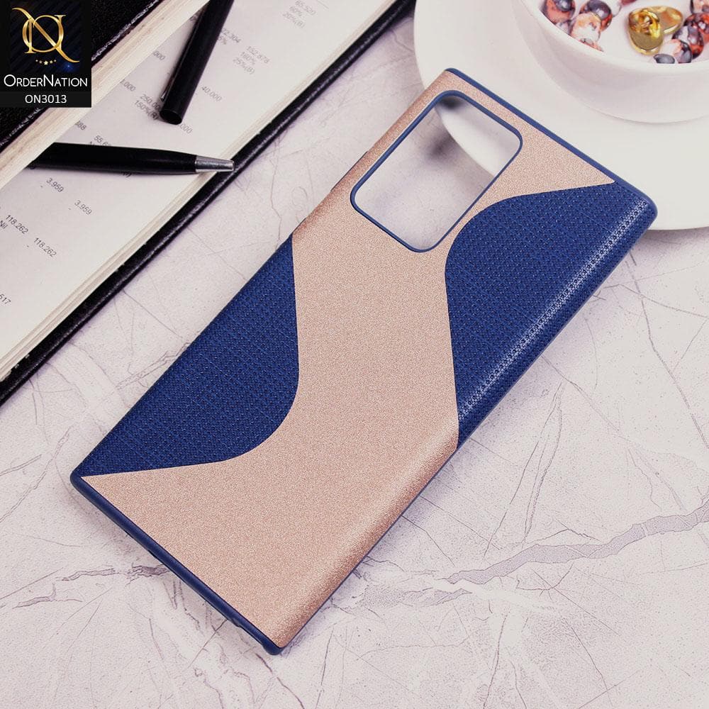 Samsung Galaxy Note 20 Ultra Cover - Blue - New Smart Grid Doted Wavy Style Soft TPU Case