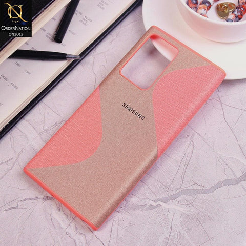 Samsung Galaxy Note 20 Ultra Cover - Pink - New Smart Grid Doted Wavy Style Soft TPU Case