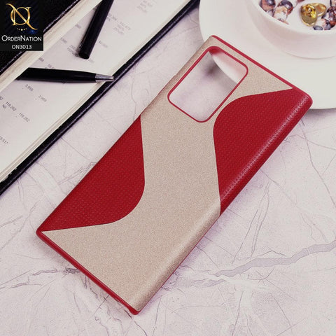 Samsung Galaxy Note 20 Ultra Cover - Red - New Smart Grid Doted Wavy Style Soft TPU Case