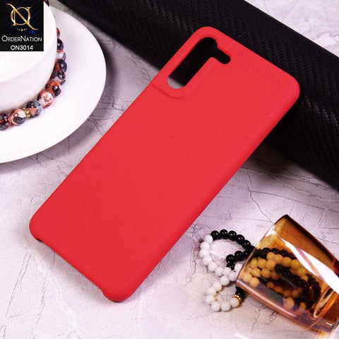 Samsung Galaxy S21 Plus 5G - Red - New Glossy Shine Soft Borders Camera Protection Back Case
