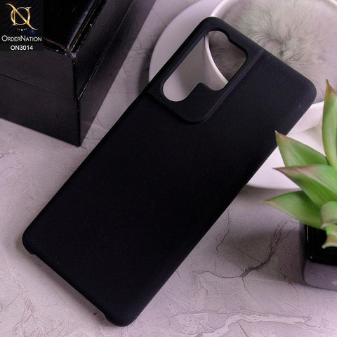 Samsung Galaxy S21 Ultra 5G - Black - New Glossy Shine Soft Borders Camera Protection Back Case