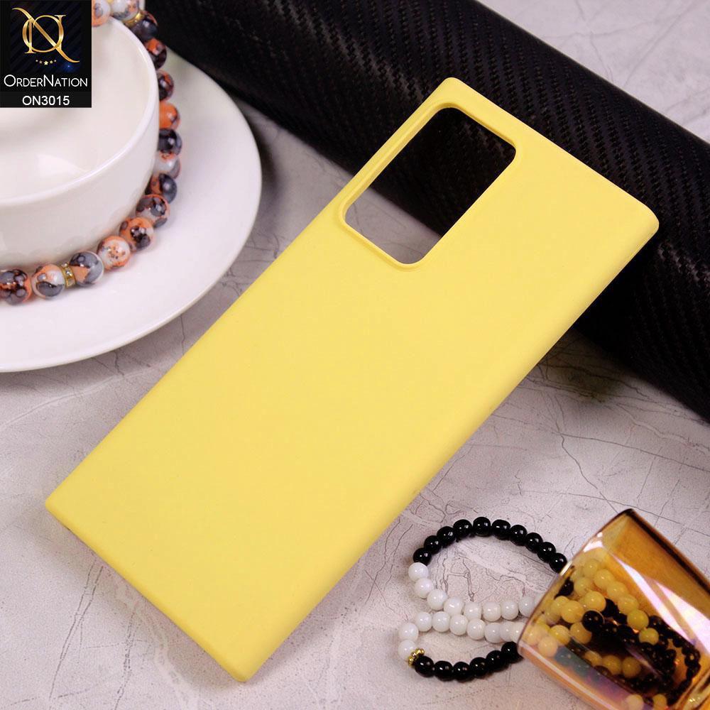 Samsung Galaxy Note 20 Ultra Cover - Yellow - Candy Colour Silkie Soft Silicon Case