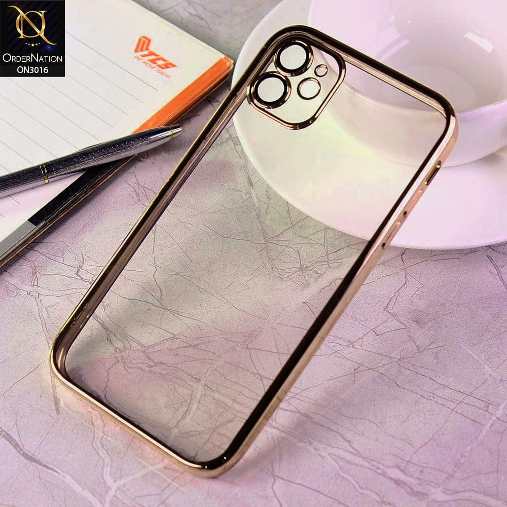 iPhone 11 Cover - Rose Gold - Ultra Thin Camera Protection Clear Transparent Soft Case