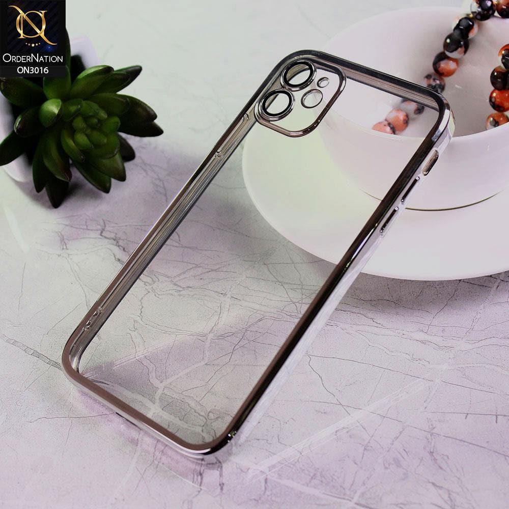iPhone 11 Cover - Silver - Ultra Thin Camera Protection Clear Transparent Soft Case