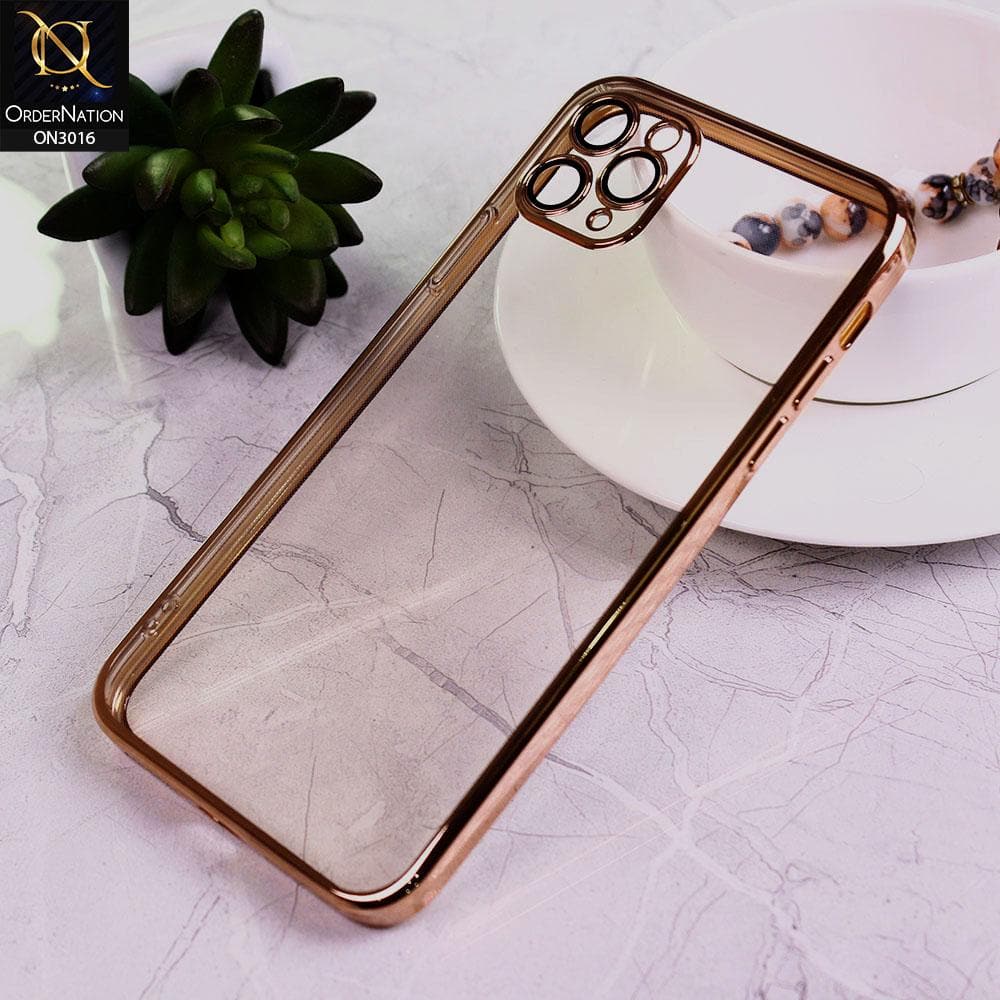 iPhone 11 Pro Cover - Rose Gold - Ultra Thin Camera Protection Clear Transparent Soft Case