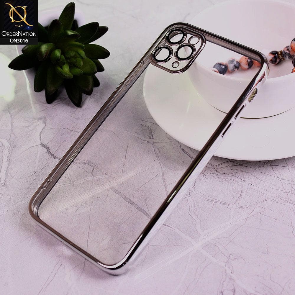 iPhone 11 Pro Cover - Silver - Ultra Thin Camera Protection Clear Transparent Soft Case
