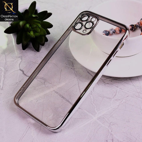 iPhone 11 Pro Cover - Silver - Ultra Thin Camera Protection Clear Transparent Soft Case