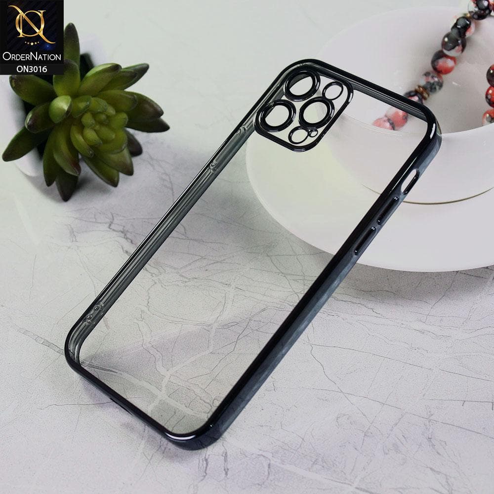 iPhone 12 Pro Cover - Dark Blue - Ultra Thin Camera Protection Clear Transparent Soft Case