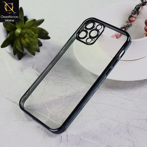 iPhone 12 Pro Cover - Dark Blue - Ultra Thin Camera Protection Clear Transparent Soft Case