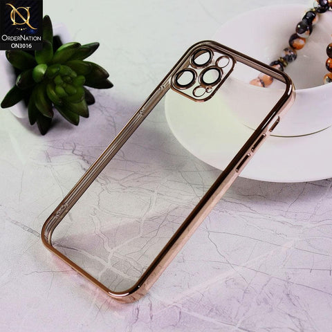 iPhone 12 Pro Cover - Rose Gold - Ultra Thin Camera Protection Clear Transparent Soft Case