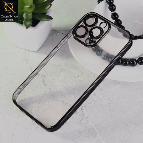 iPhone 13 Pro Cover - Black - Ultra Thin Camera Protection Clear Transparent Soft Case