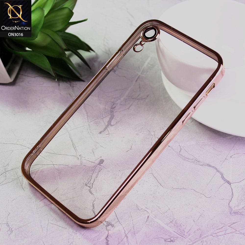 iPhone XR Cover - Rose Gold - Ultra Thin Camera Protection Clear Transparent Soft Case