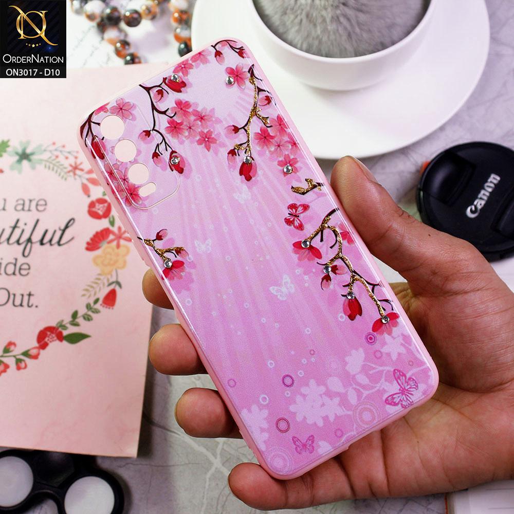 Vivo Y20 Cover - Design 10 - New Spring Series Camera Protection Soft Border Case