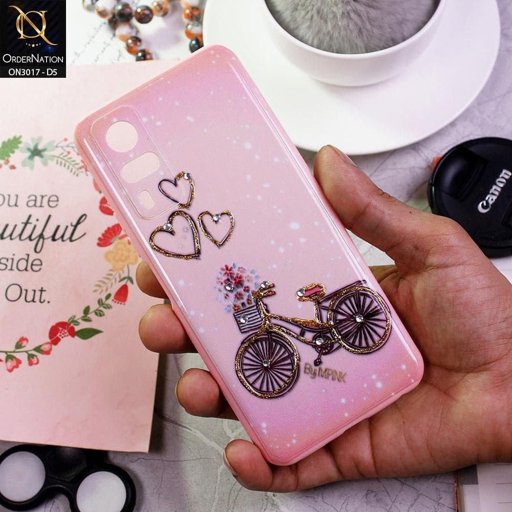 Vivo Y31 Cover - Design 5 - New Spring Series Camera Protection Soft Border Case