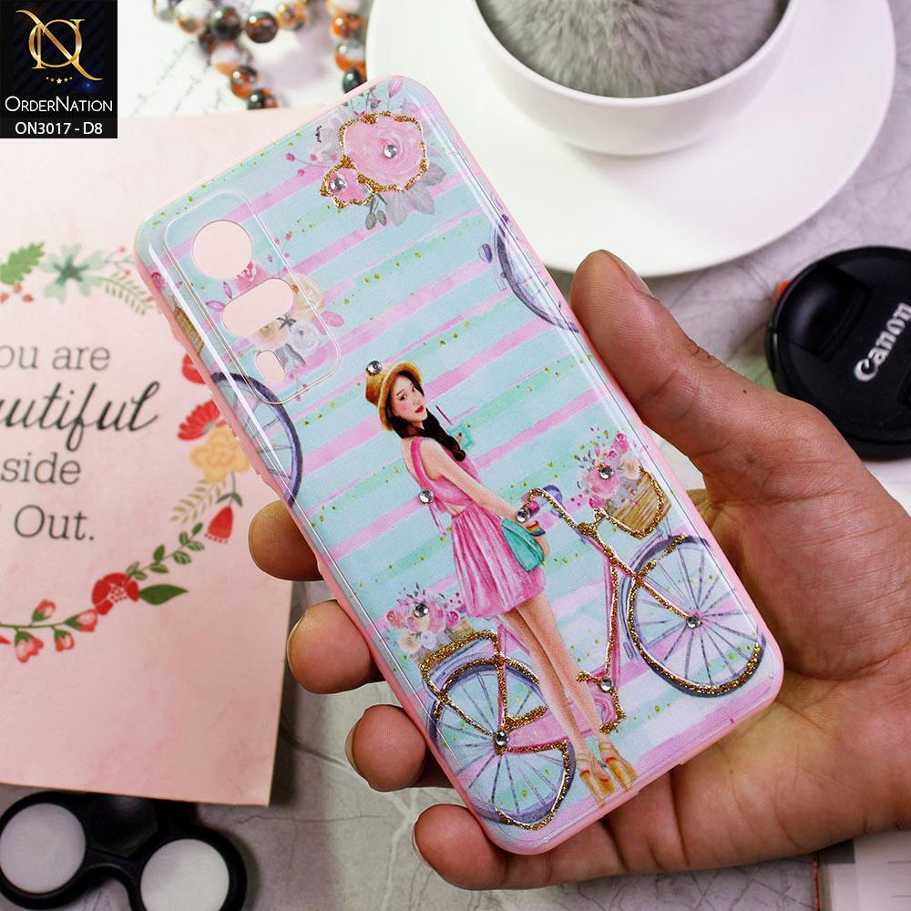 Vivo Y51 (2020 December) Cover - Design 8 - New Spring Series Camera Protection Soft Border Case