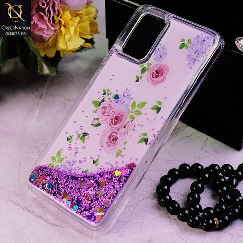 Samsung Galaxy A02s Cover - Design 3 - Trendy Bling Liquid Glitter Soft Case