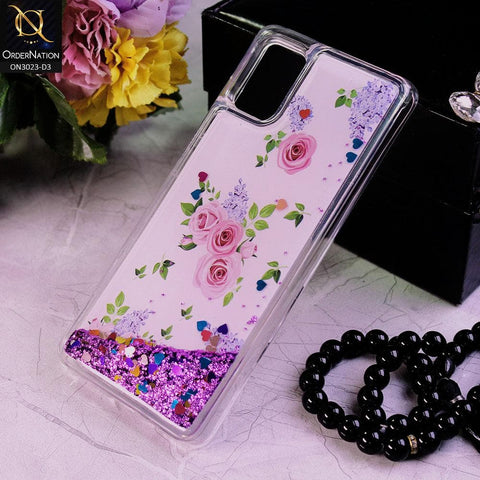 Samsung Galaxy A51 Cover - Design 3 - Trendy Bling Liquid Glitter Soft Case