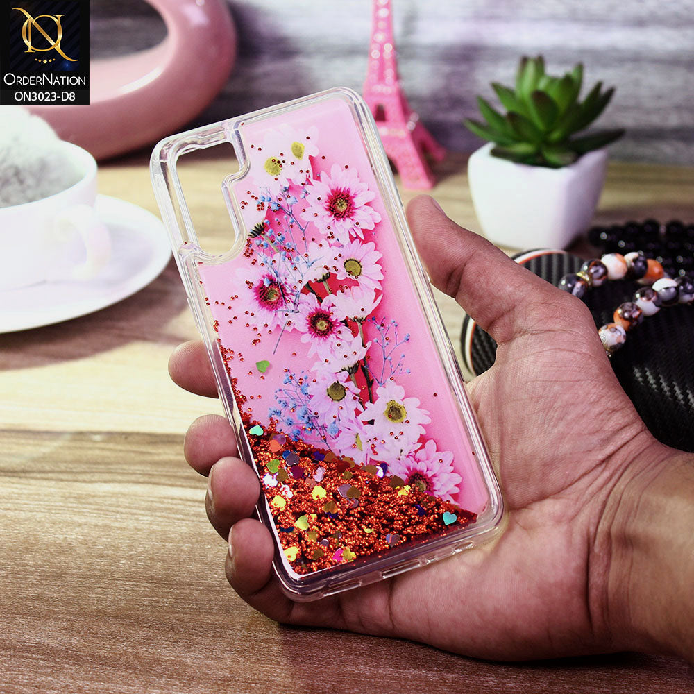 Oppo F15 Cover - Design 8 - Trendy Bling Liquid Glitter Soft Case