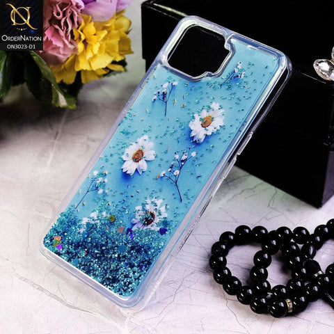 Oppo F17 Cover - Design 1 - Trendy Bling Liquid Glitter Soft Case