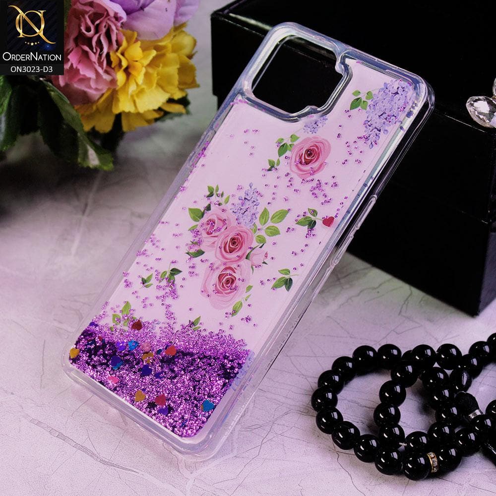 Oppo Reno 4F Cover - Design 3 - Trendy Bling Liquid Glitter Soft Case