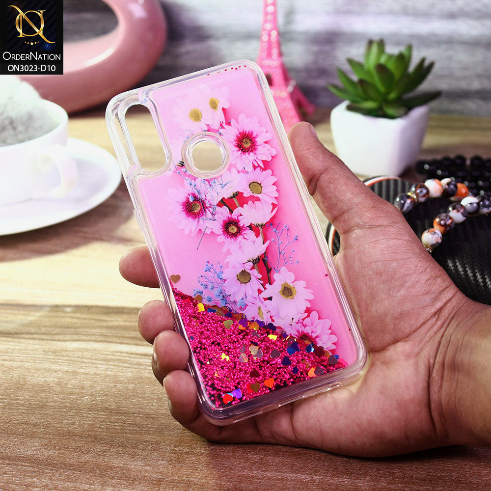 Oppo A8 Cover - Design 10 - Trendy Bling Liquid Glitter Soft Case