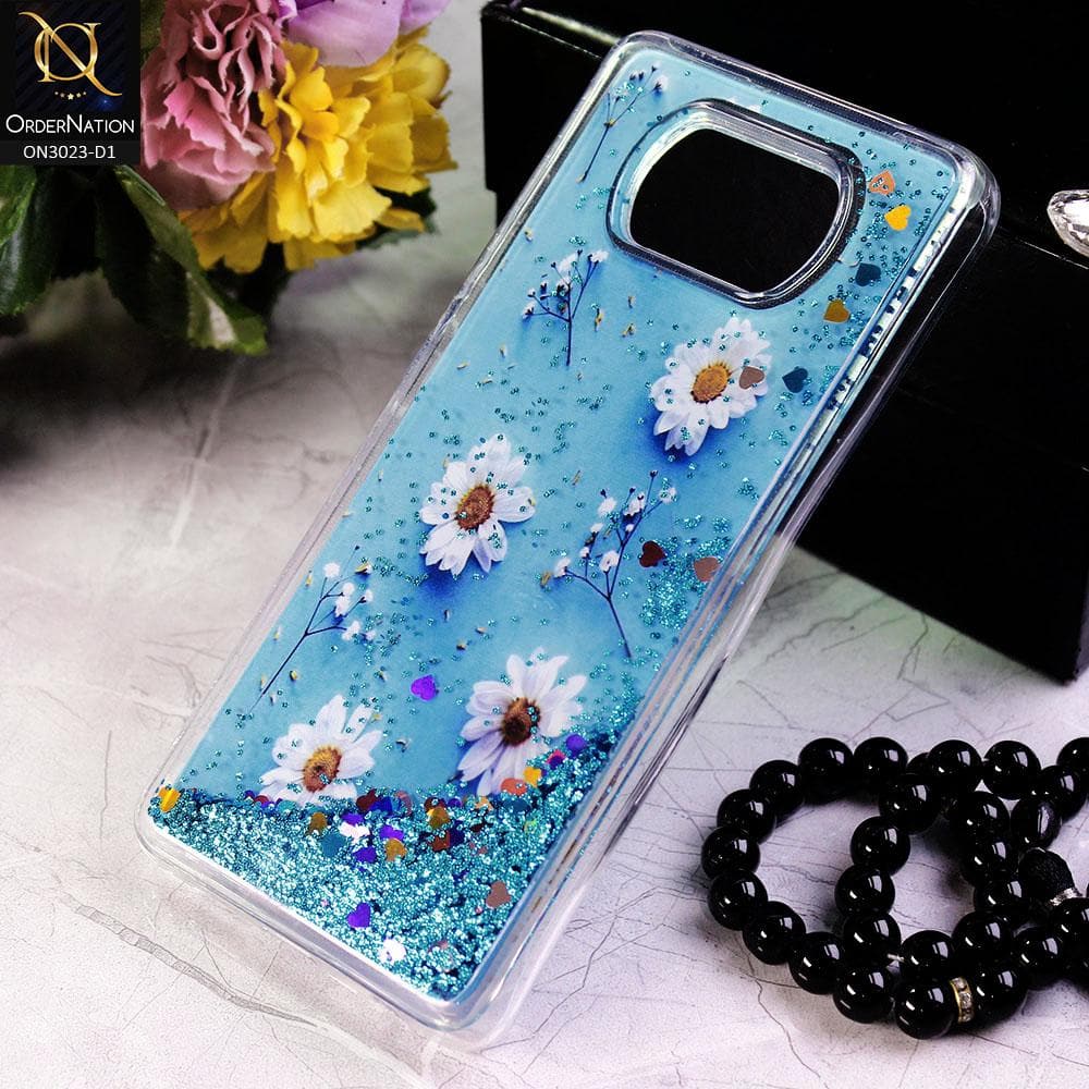 Xiaomi Poco X3 Pro Cover - Design 1 - Trendy Bling Liquid Glitter Soft Case