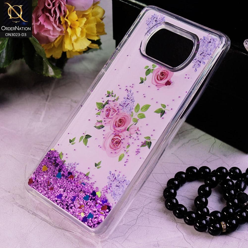 Xiaomi Poco X3 Pro Cover - Design 3 - Trendy Bling Liquid Glitter Soft Case