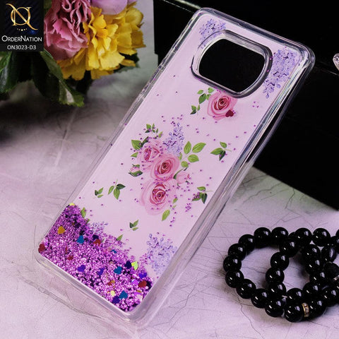 Xiaomi Poco X3 Cover - Design 3 - Trendy Bling Liquid Glitter Soft Case