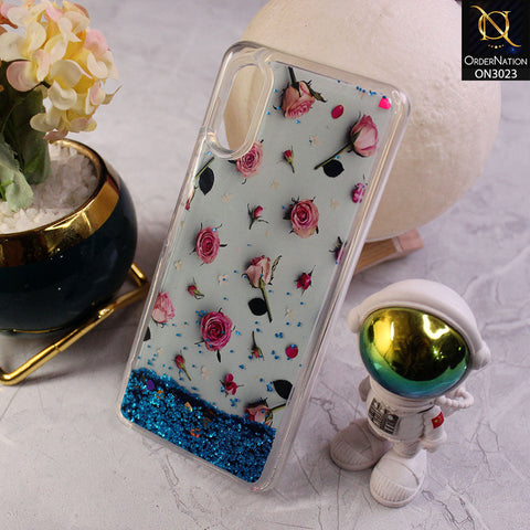 Samsung Galaxy M02 Cover - Design 6 - Trendy Bling Liquid Glitter Soft Case