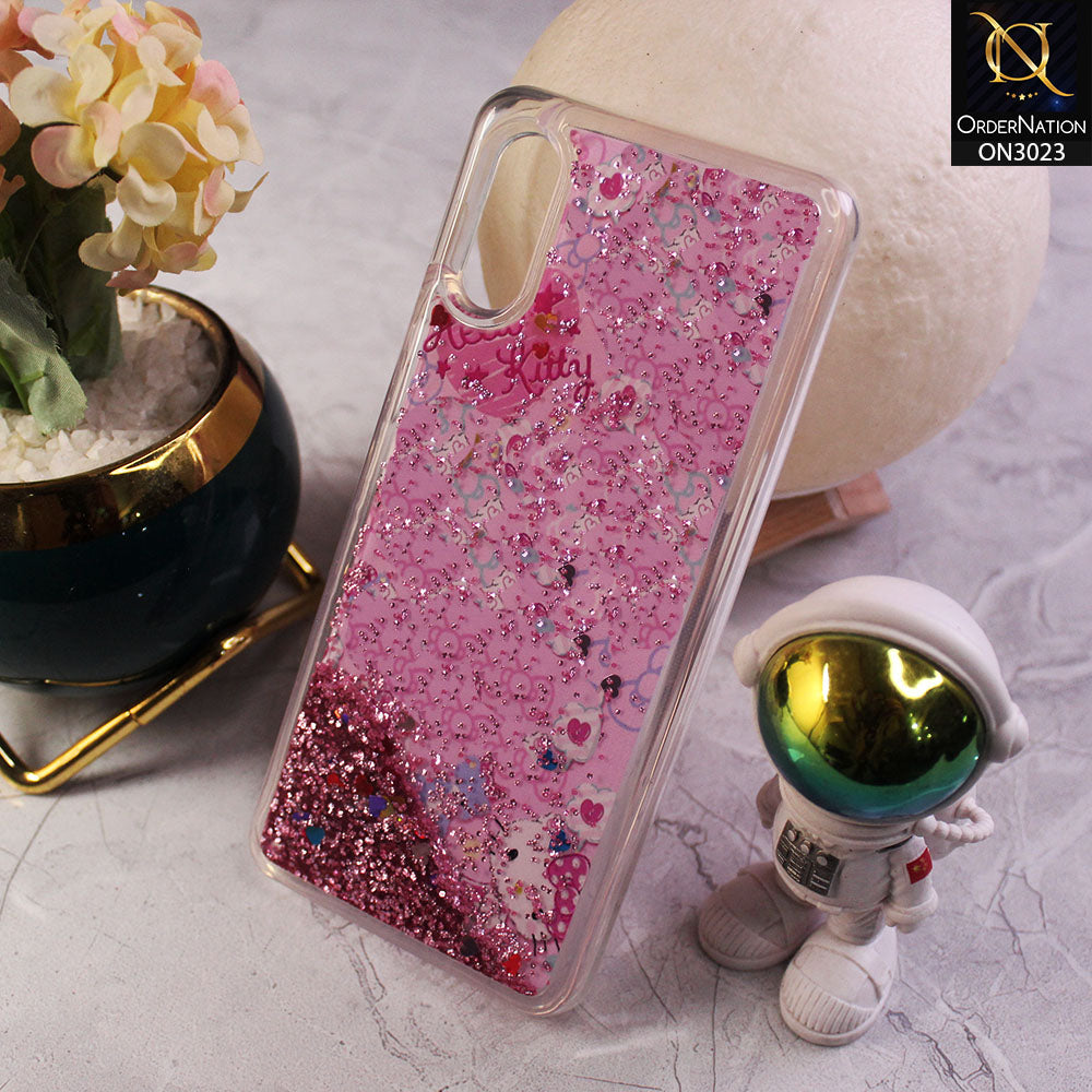 Samsung Galaxy M02 Cover - Design 7 - Trendy Bling Liquid Glitter Soft Case