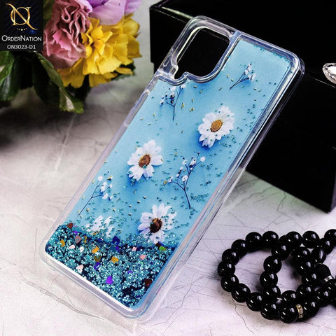 Samsung Galaxy A12 Cover - Design 1 - Trendy Bling Liquid Glitter Soft Case
