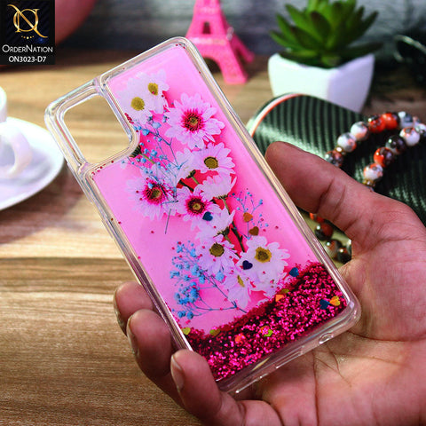 Samsung Galaxy A51 Cover - Design 10 - Trendy Bling Liquid Glitter Soft Case