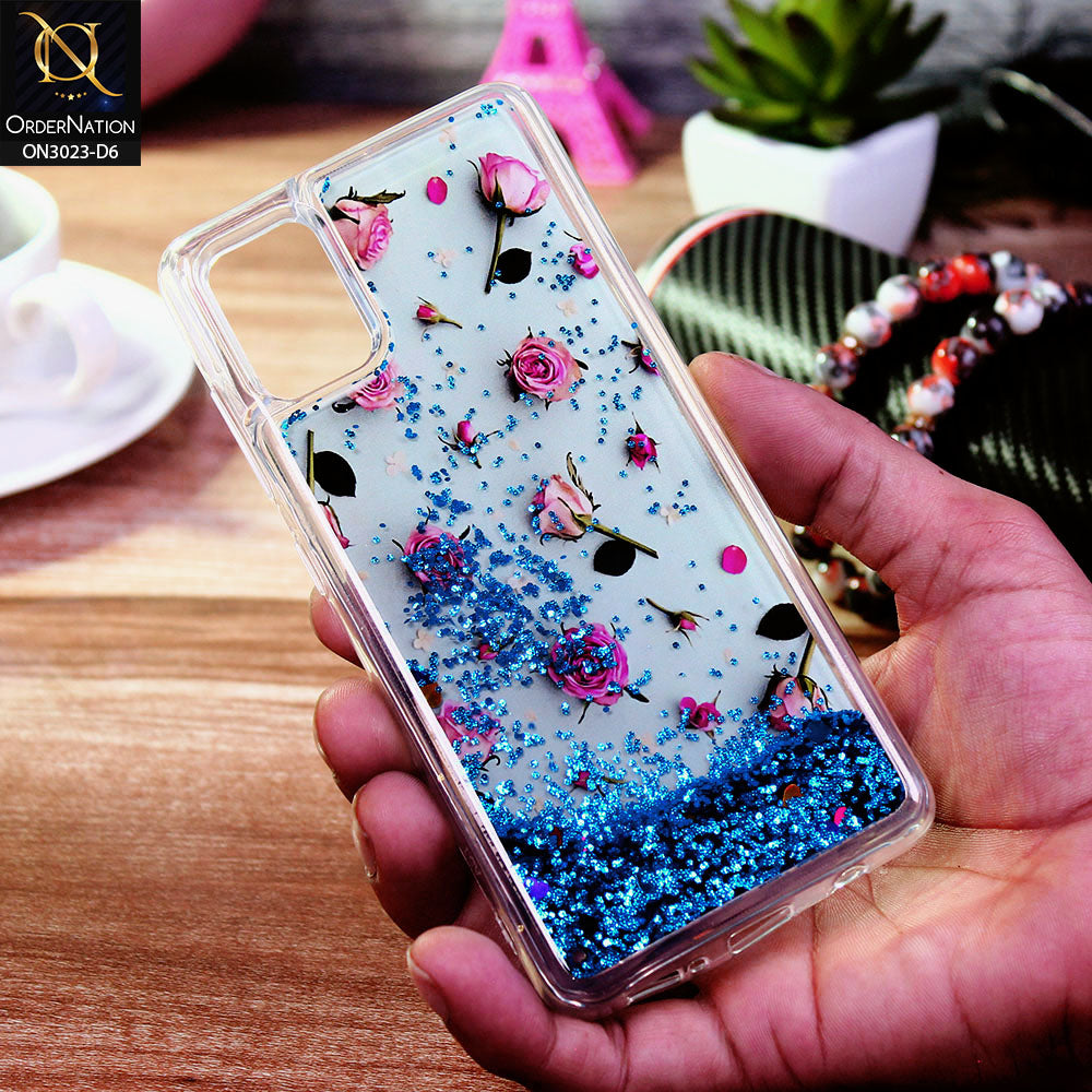 Samsung Galaxy A51 Cover - Design 6 - Trendy Bling Liquid Glitter Soft Case