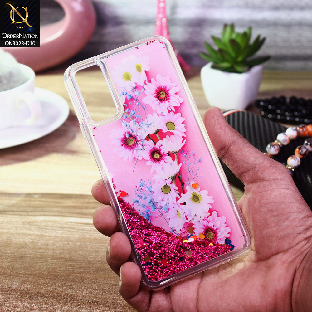 Vivo V20 SE Cover - Design 10 - Trendy Bling Liquid Glitter Soft Case